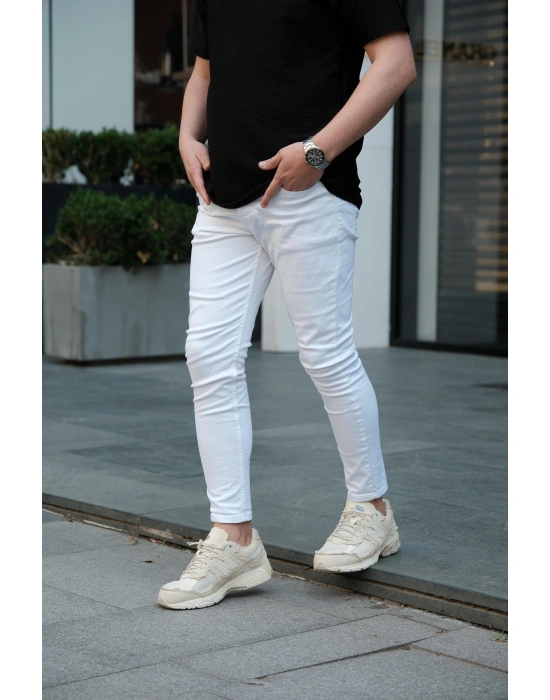 Skinny Beyaz Pantolon