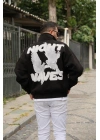 Nigh Waves Baskılı Sweatshirt