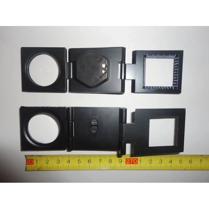 10X Cam Lens LED Işık Büyüteç Çinko Alaşımı Katlanabilir Ölçekli Büyüteç