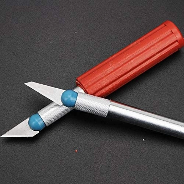 13 parça Neşter Bıçak Seti El Sanatları Oyma Kesici Şekillendirici (10 Bıçak + 3 Sap)