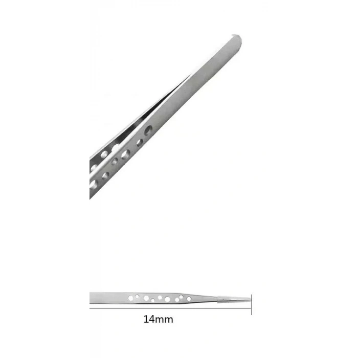 Kaliteli Paslanmaz Çelikten Delikli Cımbız Düz Uclu