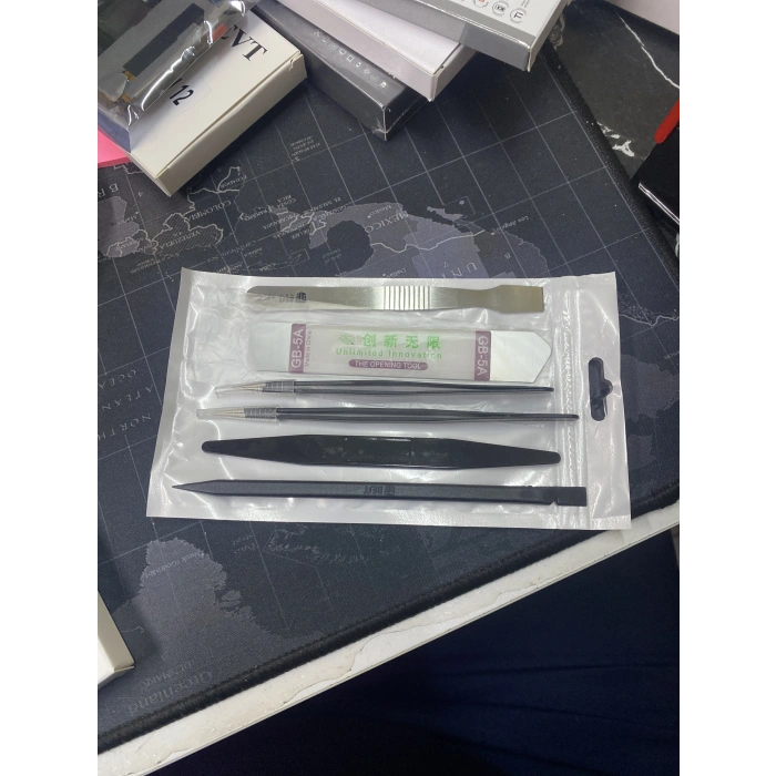 6 Parça Profesyonel Telefon Tamir Açma Seti – Cımbız Spatula Pena Ekran Sökme Aparatı