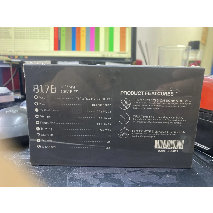 26 in 1 Hassas Tornavida Seti – Manyetik, CR-V Uçlu (Torx, Phillips, Pentalobe)