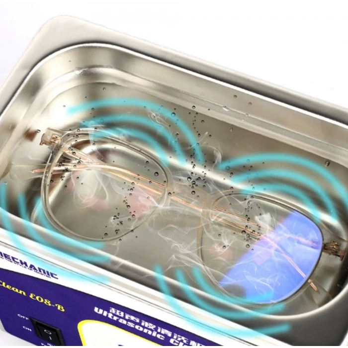 Mechanic iClean E-08B 0,8L Anakart gözlük takı mücevher altın gümüş titreşimli ultrasonik yıkama temizleyici