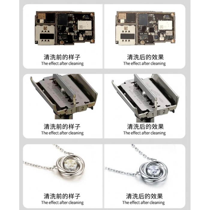 Mechanic iClean E-08B 0,8L Anakart gözlük takı mücevher altın gümüş titreşimli ultrasonik yıkama temizleyici