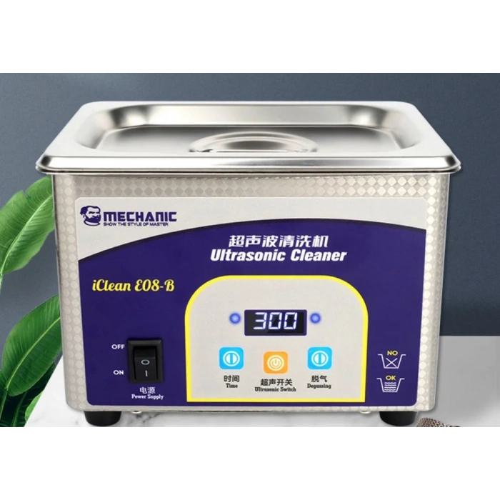 Mechanic iClean E-08B 0,8L Anakart gözlük takı mücevher altın gümüş titreşimli ultrasonik yıkama temizleyici