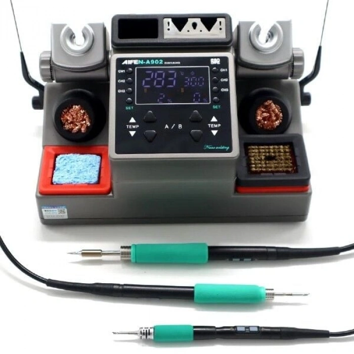 Profosyonel Aifen A902 350W 3 Kollu Akıllı Havya Lehim İstasyonu (C-115/C-210/C-245/C-470)X2