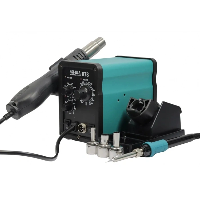 Yuhia 878 Sıcak Hava Üflemeli Dijital Havya İstasyonu Ayarlanabilir.