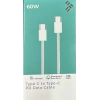60w Çift Taraf-Type-C TURBO Hızlı Fast şarj Kablosu 1 metre Telefon Tablet