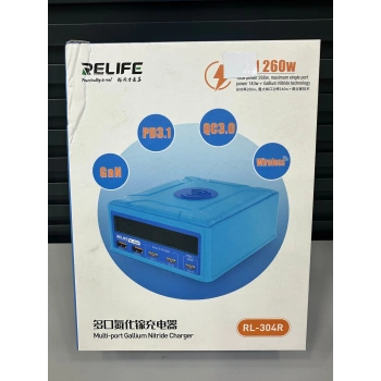RELIFE RL-304R 260W GaN Hızlı Şarj İstasyonu PD 3.1 QC 3.0 Kablosuz Şarj