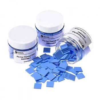 100 adet GPU CPU çip soğutucu soğutma iletken silikon ped termal macun mavi dilimlenmiş