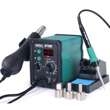 Yihua 878D Sıcak Hava Üflemeli Dijital Havya İstasyonu Ayarlanabilir.