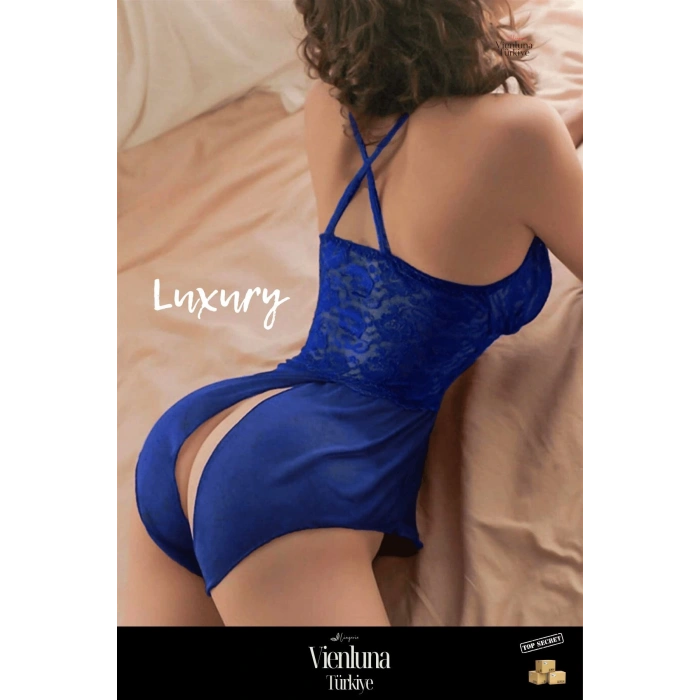 Premium Seri Kadın Fantezi Zarif Erotik Transparan Çekici Özel Bölgesi Açık Babydoll Seksi Gecelik