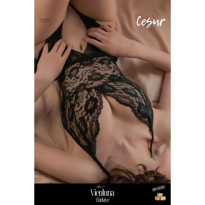 Premium Seri Kadın Erotik Çekici Zarif Dantel Fantezi Şık Özel Bölgesi Açık Babydoll Seksi Gecelik