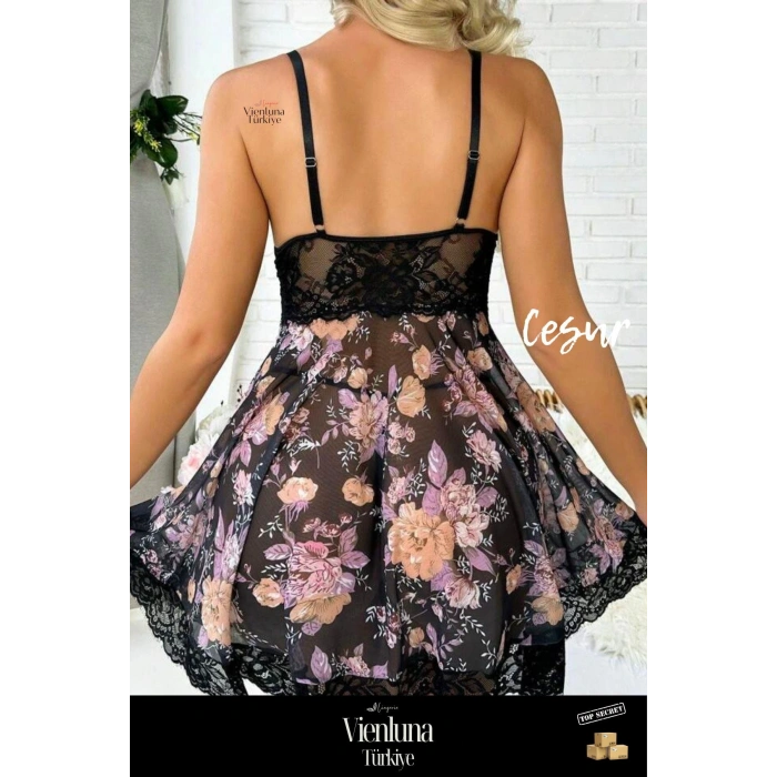 Özel Üretim Şık Kadın İç Giyim Zarif Kesim Erotik Fantezi Çekici Stil Esnek Lüks Mini Gecelik