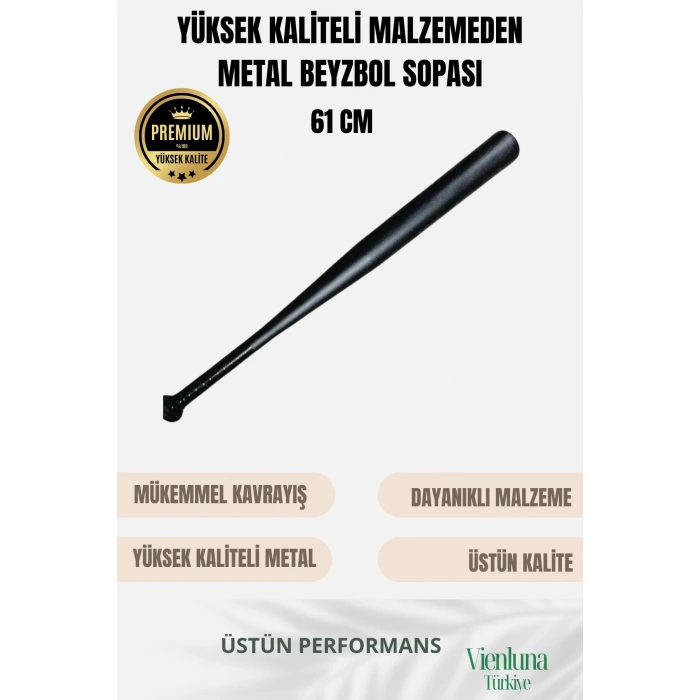 Üstün Tutuş Sağlayan Kırılmaz Ultra Dayanıklı Metal Süper Baseball Beyzbol Sopası 61 Cm