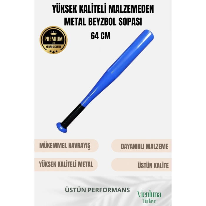 Üstün Tutuş Sağlayan Kırılmaz Ultra Dayanıklı Metal 28 Baseball Beyzbol Sopası 64 Cm