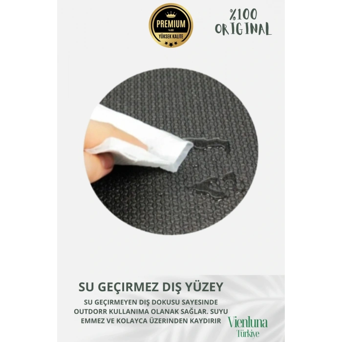 Premium İki Yüzeyli Kayma Önleyici Silinebilir Hijyenik Yoga Minderi Pilates Meditasyon Matı 10 mm