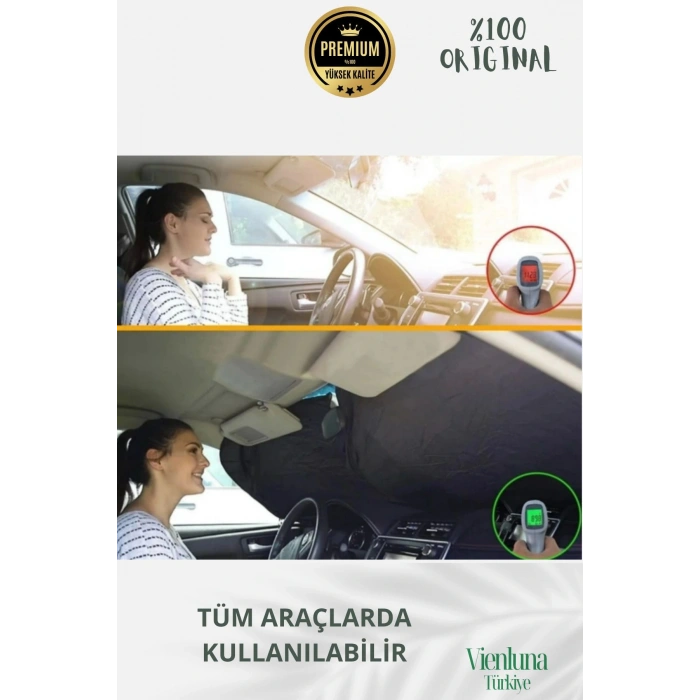 Özel Tasarım UV Koruma Çok Katmanlı Çantalı Katlanabilir Kompakt Portatif Ön Cam Araba Güneşliği