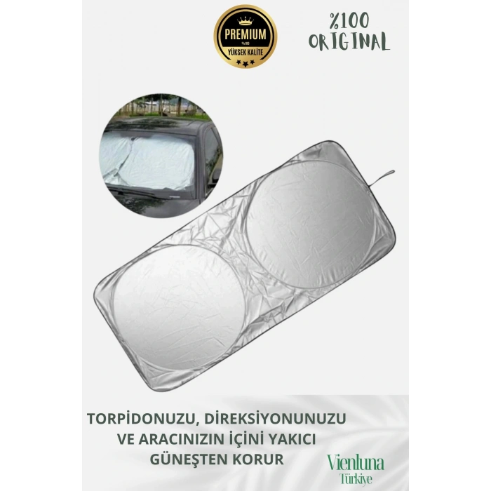 Özel Tasarım UV Koruma Çok Katmanlı Çantalı Katlanabilir Kompakt Portatif Ön Cam Araba Güneşliği