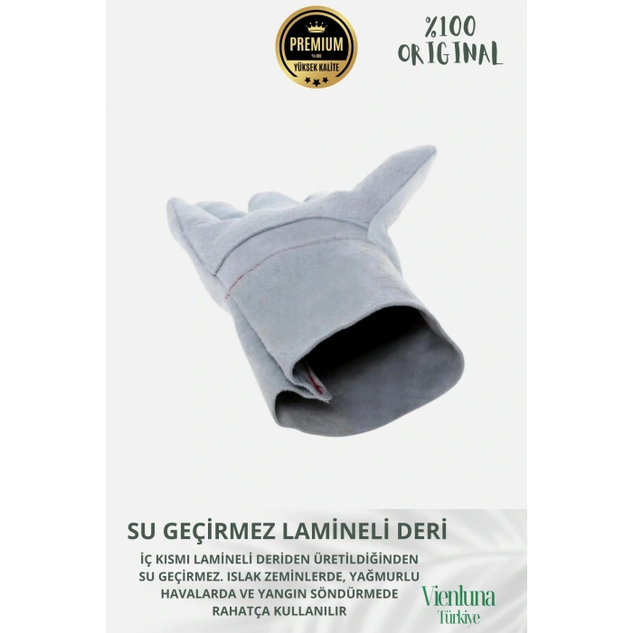 Özel Üretim Yanmaz Isıya Dayanıklı Eldiven Kaynak Yangın Için Su Geçirmez Çok Amaçlı Deri Eldiven