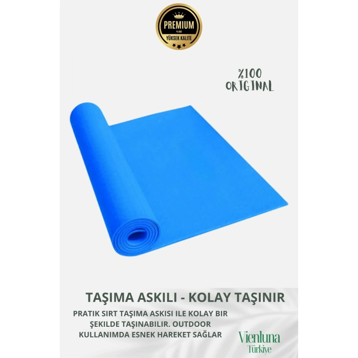 Lüks İki Yüzeyli Kayma Önleyici Silinebilir Hijyenik Yoga Minderi Pilates Meditasyon Matı 4 mm