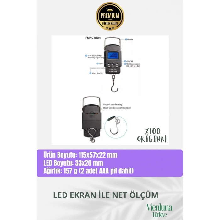 Premium Lcd Ekran Hassas Seyahat Bavul Tartı Dijital Çok Amaçlı Taşınabilir Bagaj Tartısı Max 50 Kg