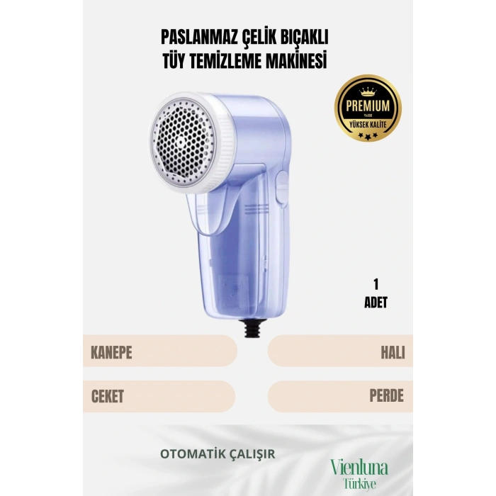 Premium Ürün Taşınabilir Mavi Tiftik Kazak Tüy Toz Alıcı Takım Elbise Halı Pilli Temizleme Makinesi