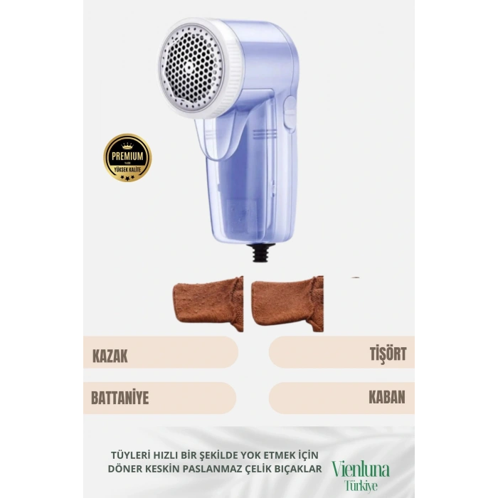 Premium Ürün Taşınabilir Mavi Tiftik Kazak Tüy Toz Alıcı Takım Elbise Halı Pilli Temizleme Makinesi