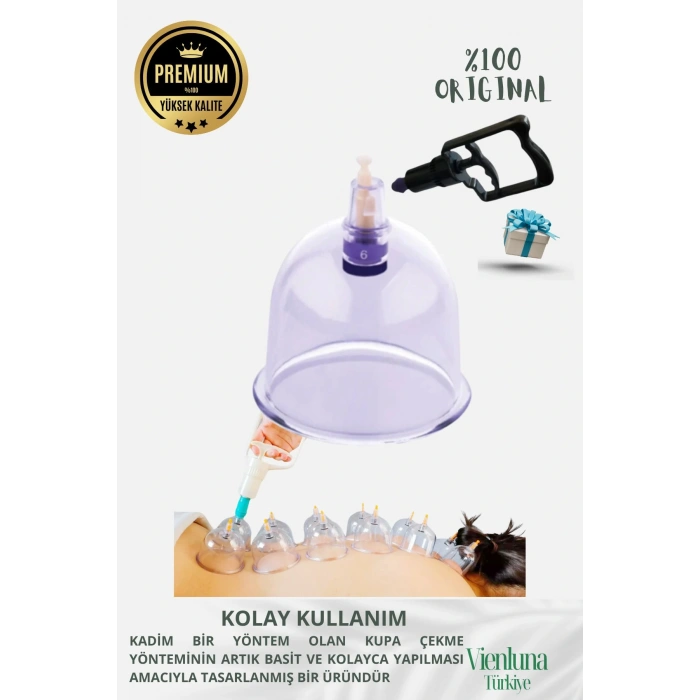 Profesyonel Seri Çatlak Karşıtı Selülit Vakum Destekli Masaj Aleti - 36+3 Parça Hacamat Kupa Seti