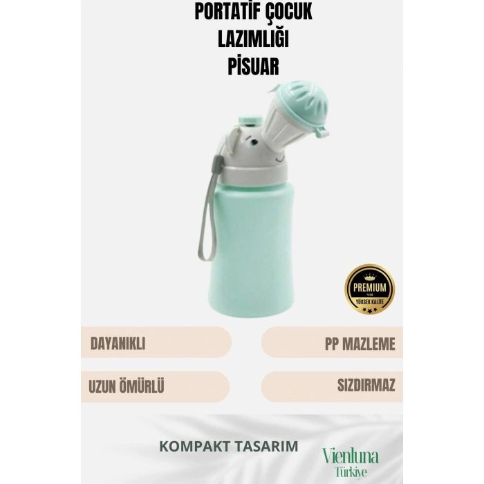 Premium Ürün Portatif Sızdırmaz Çocuk Bebek Pisuarı Araba Yolculuk Lazımlık Kız Erkek Küçük Tuvalet