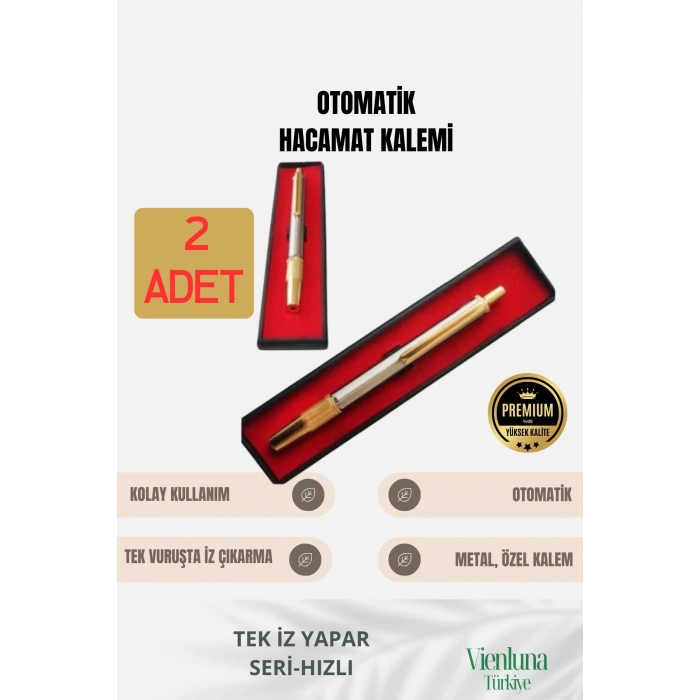 Özel Üretim Profesyonel Seri Kutulu Hassas Bölge Rahat Metal Gövde Dayanıklı Hacamat Kalemi 2 Adet