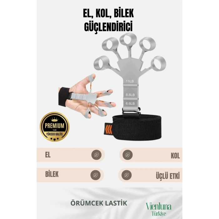 Premium Ürün Spor Kas Parmak El Bilek Kol Güçlendirici Geliştirici Kavrama Silikon Örümcek Lastik