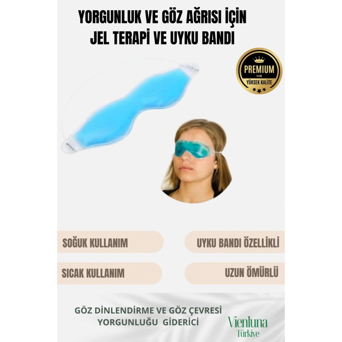 Soğuk Sıcak Uygulama Göz Terapi Rahatlatıcı Işık Göz Yorgunluğu Önleyici Jel Uyku Destekleyici Bandı