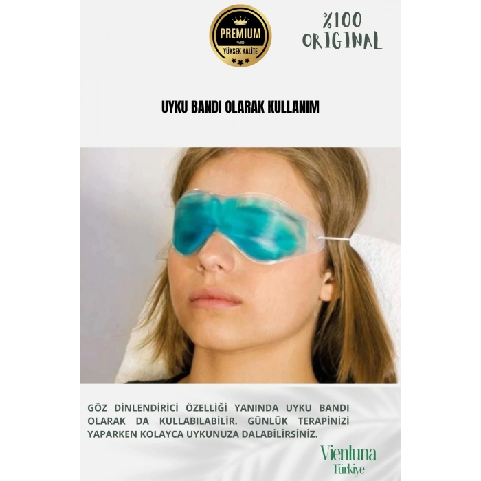 Soğuk Sıcak Uygulama Göz Terapi Rahatlatıcı Işık Göz Yorgunluğu Önleyici Jel Uyku Destekleyici Bandı