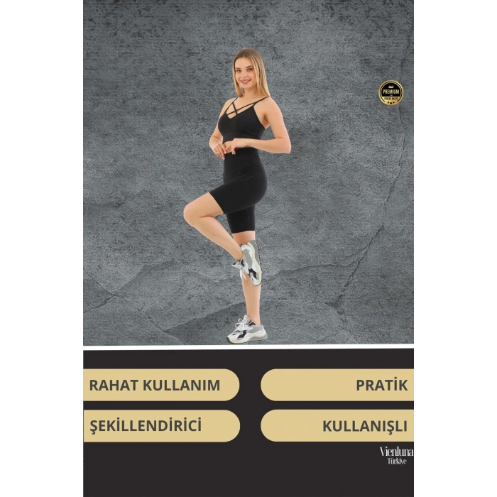 Premium Seri Sıkılaştırıcı Toparlayıcı Kaymaz Yapıda Korse Etkili Lazer Kesim Biker Tayt