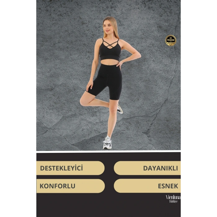 Premium Seri Sıkılaştırıcı Toparlayıcı Kaymaz Yapıda Korse Etkili Lazer Kesim Biker Tayt