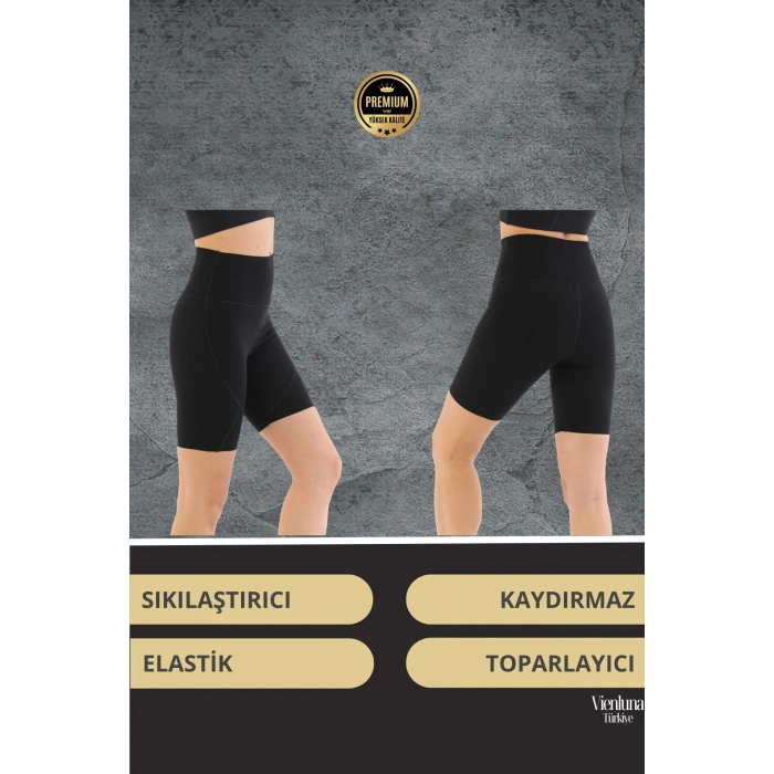 Premium Seri Sıkılaştırıcı Toparlayıcı Kaymaz Yapıda Korse Etkili Lazer Kesim Biker Tayt