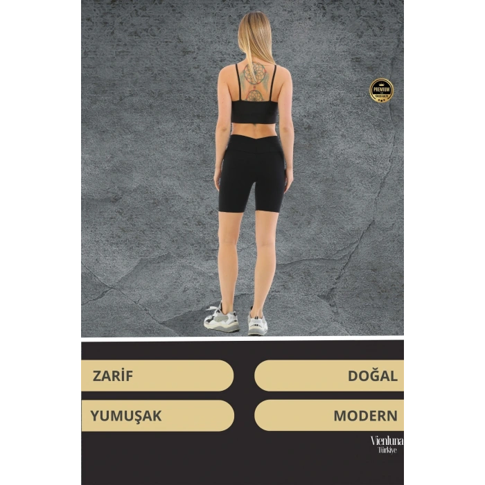 Premium Seri Şekillendirici Destekleyici Lazer Kesim Kaymaz Yapıda Korse Etkili Biker Tayt