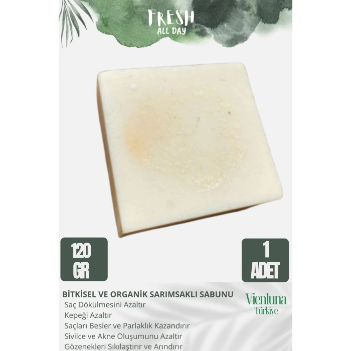 Özel Üretim El Yapımı %100 Saç Besleyici Doğal Güzel Kokulu Cilt Dostu Orijinal Sarımsaklı Sabunu