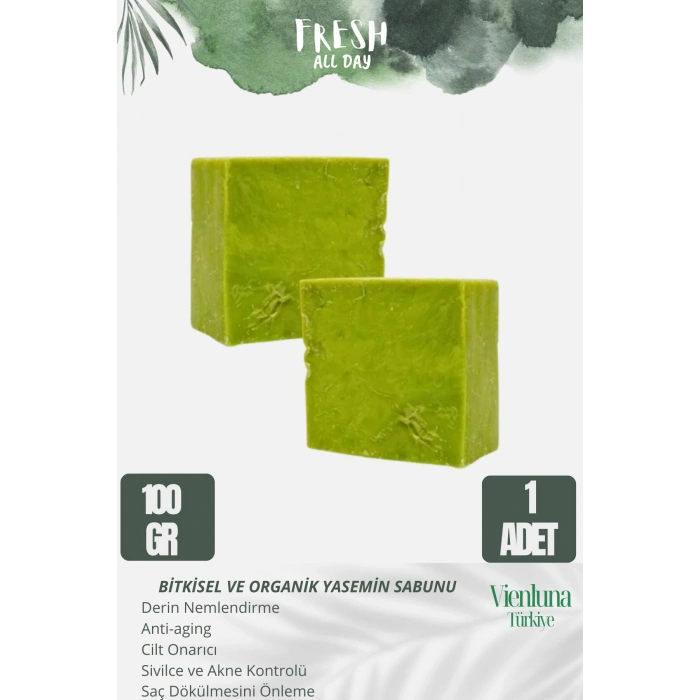 Özel Üretim El Yapımı %100 Doğal Ferah Kokulu Cilt Dostu Orijinal Yasemin Sabunu 1 Adet