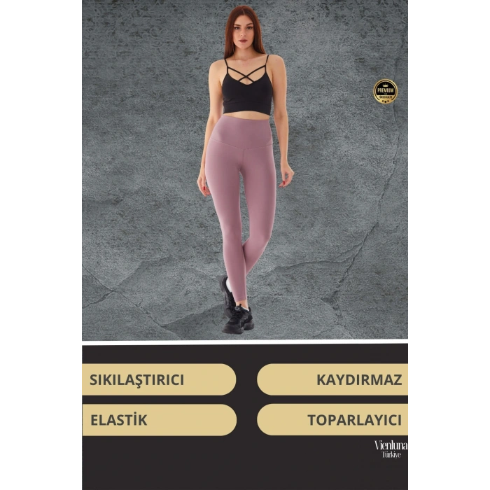 Deluxe Tasarım Vücut Şekillendiren Toparlayıcı Kaymaz Esnek Şık Spor Model Rahat Kullanım Tayt