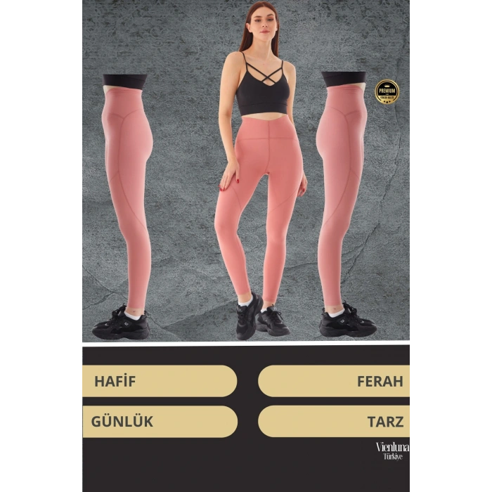 Yeni Koleksiyon Yüksek Bel Şekillendirici Günlük Rahatlık Spor Stil Toparlayıcı Sıkılaştırıcı Tayt