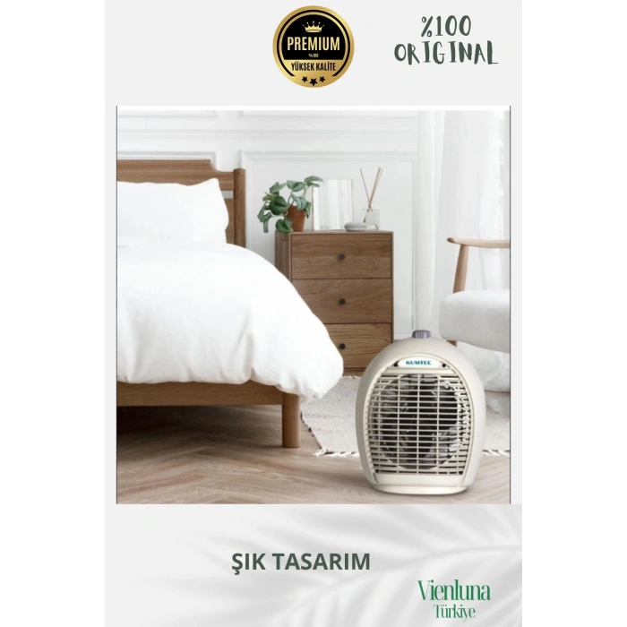 Premium Ürün Ultra Sessiz Masa Üstü Soğuk Sıcak 3 Kademeli 2000 W Fanlı Yüksek  Isıtıcı Uyumlu