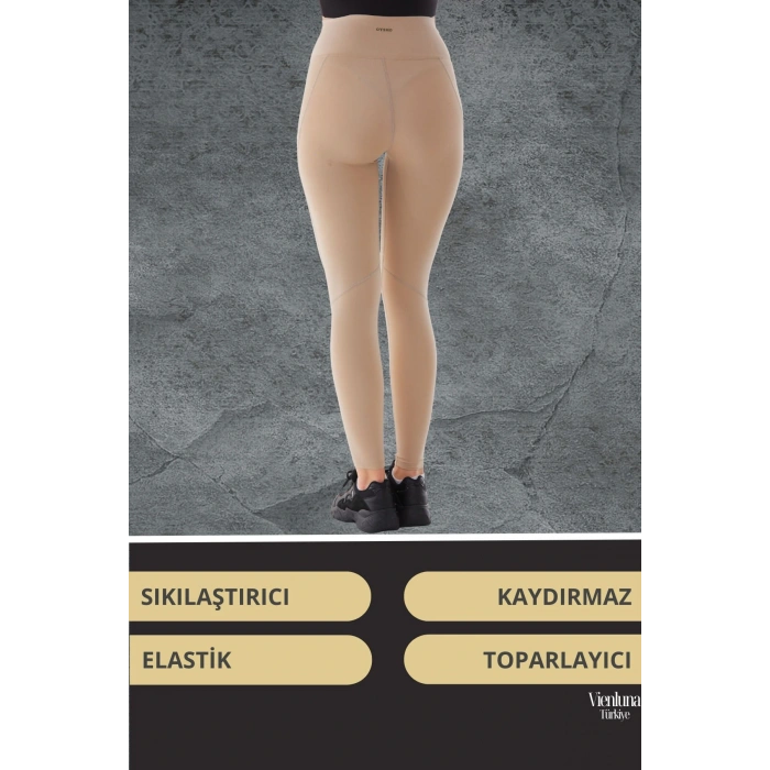 Yeni Sezon Yüksek Bel Sıkı Dokuma Tayt Cepli İç Göstermez Yoga Fitness Spor Training Antrenman Taytı