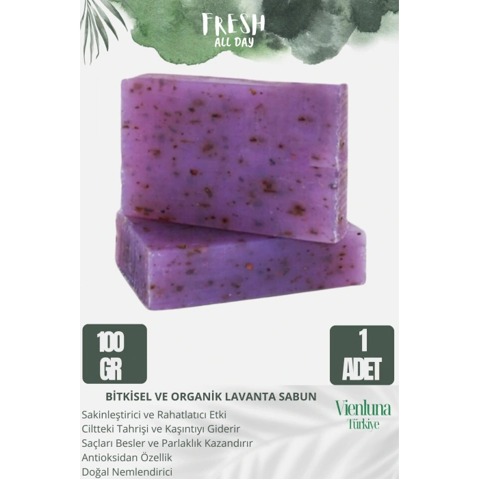 Özel Üretim El Yapımı %100 Doğal Ferah Kokulu El Yüz Saç Vücut Cilt Dostu Orijinal Lavanta Sabunu