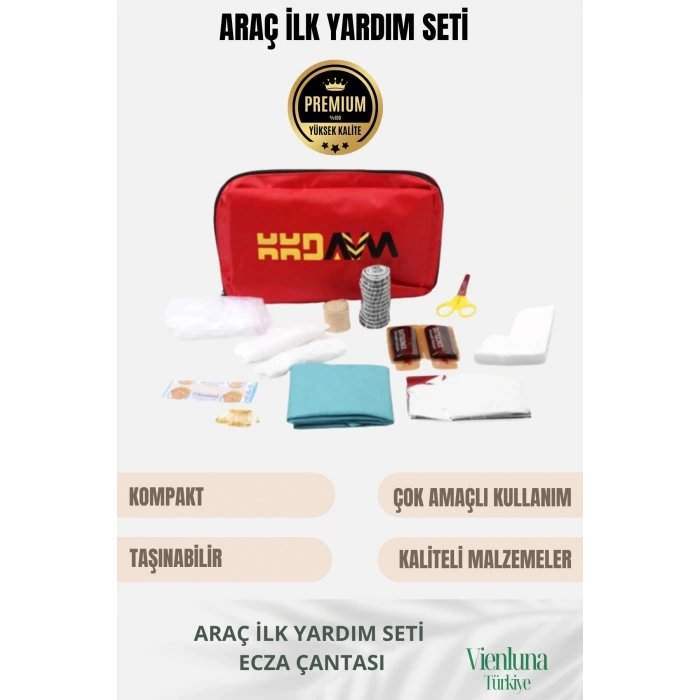 Profesyonel Taşınabilir Acil Durum Kiti Ev Iş Yeri Araba Okul Deprem Ecza Ilk Yardım Bez Çantalı Set