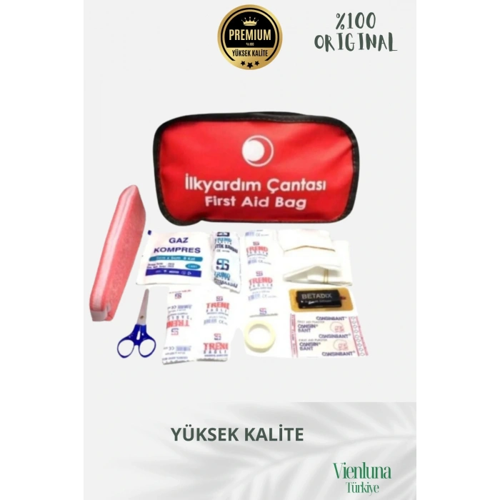 Profesyonel Taşınabilir Acil Durum Kiti Ev Iş Yeri Araba Okul Deprem Ecza Ilk Yardım Bez Çantalı Set