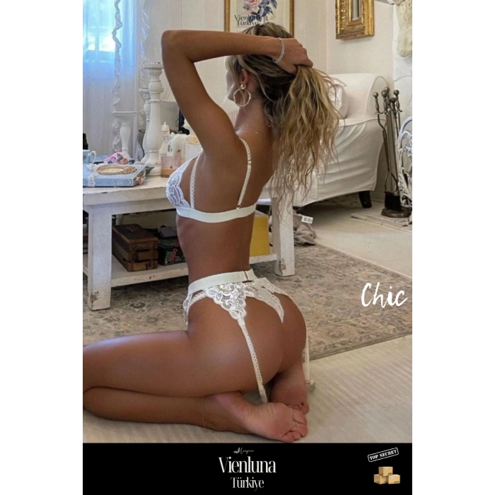 Premium Seri Özel Fantezi Modern Şık Erotik Çekici Seksi Özel İddialı Zarif Dantelli Jartiyer Takımı