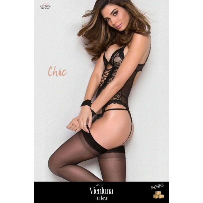 Premium Seri Özel Ürün Fantezi Erotik Çekici Seksi Şık İddialı Zarif Eller Kelepçeli Jartiyer Takım